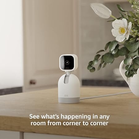 Blink Mini Pan-Tilt Camera | Rotating indoor plug-in smart security camera, two-way audio, HD video, motion detection, Works with Alexa (White) - Image 3